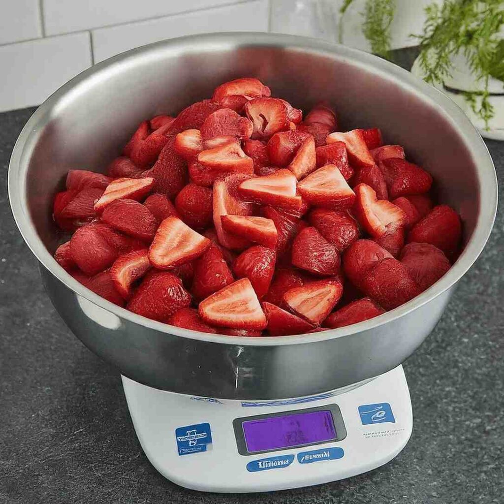 Weigh of strawberries