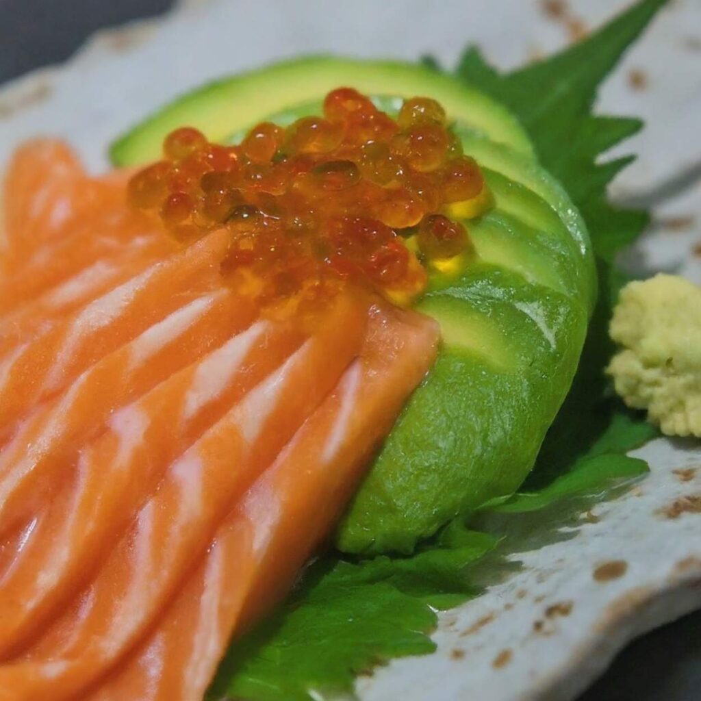 Serving Salmon Sashimi